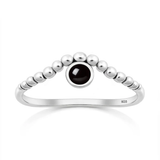 Sterling Silver Oxidized Turquoise Stone Ring
