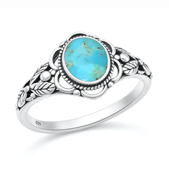 Sterling Silver Oxidized And Polished Celtic Cross Moonstone Ring