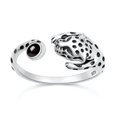Sterling Silver Oxidized And Polished Celtic Knot Turquoise Stone Ring