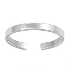 Load image into Gallery viewer, Sterling Silver Flat Band Toe Ring