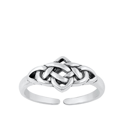 Sterling Silver Oxidized Celtic Toe Ring