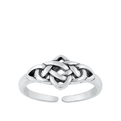 Sterling Silver Oxidized Celtic Toe Ring