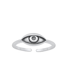 Load image into Gallery viewer, Sterling Silver Oxidized Eye Toe Ring