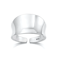 Load image into Gallery viewer, Sterling Silver High Polish Concave Band Toe Ring