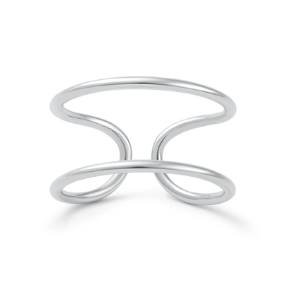 Sterling Silver Polished Open Band Toe Ring
