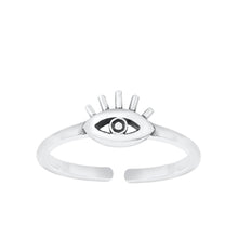 Load image into Gallery viewer, Sterling Silver Oxidized Eye Toe Ring
