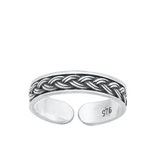 Load image into Gallery viewer, Sterling Silver Oxidized 3.5mm Bali Toe Ring