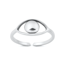 Load image into Gallery viewer, Sterling Silver Oxidized And Polished Toe Ring