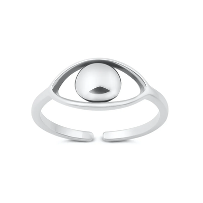Sterling Silver Oxidized And Polished Toe Ring