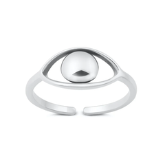 Sterling Silver Oxidized And Polished Toe Ring