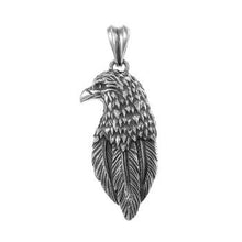 Load image into Gallery viewer, Sterling Silver Oxidized Eagle Head Pendant