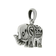 Load image into Gallery viewer, Sterling Silver Oxidized 24mm Elephant Pendant