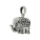 Sterling Silver Oxidized 24mm Elephant Pendant