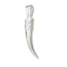 Load image into Gallery viewer, Sterling Silver Tooth Amulet Horn Pendant