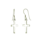 Sterling Silver Dangle Cross Earrings