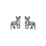 Sterling Silver Polish Cat Stud Earrings