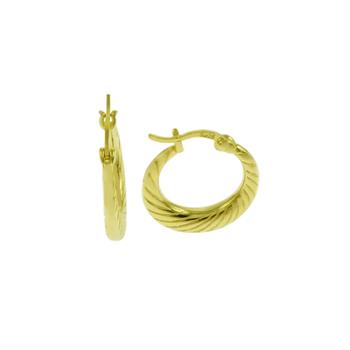 Sterling Silver Gold Plated Hoop Earrings