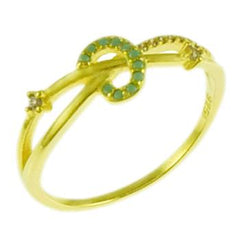 Sterling Silver Gold Plated Amethyst And Aquamarine Unique Ring