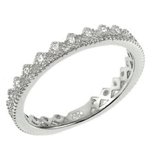 Load image into Gallery viewer, Sterling Silver Rhodium Plated CZ Band Ring