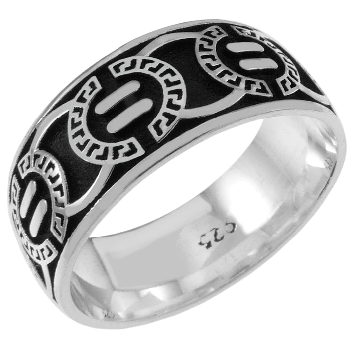 Sterling Silver Oxidized Men Band Ring