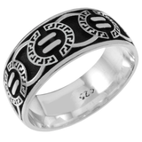 Sterling Silver Oxidized Men Band Ring