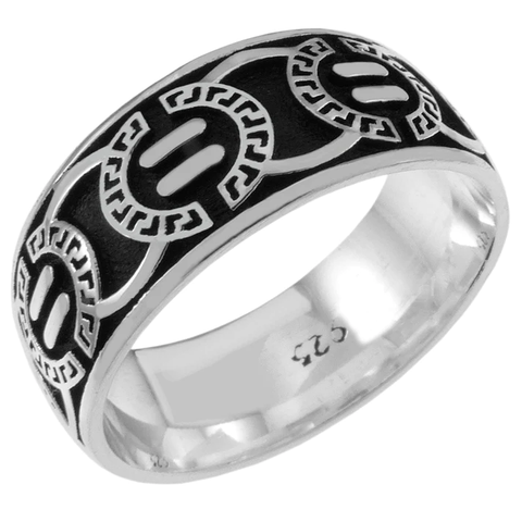 Sterling Silver Oxidized Men Band Ring