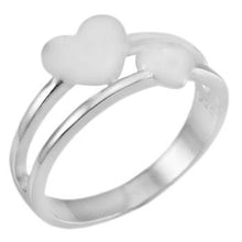 Load image into Gallery viewer, Sterling Silver Double Hearts Ring