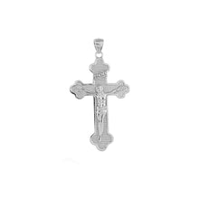 Load image into Gallery viewer, Sterling Silver Rhodium Plated Crucifix Cross Pendant