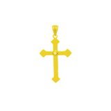 Sterling Silver Gold Plated CZ Cross Pendant