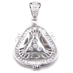 Sterling Silver Hip Hop CZ Pendant