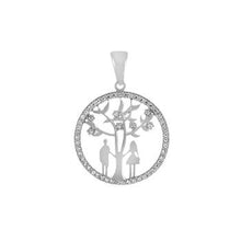 Load image into Gallery viewer, Sterling Silver Tree Of Life With Couple CZ Pendant