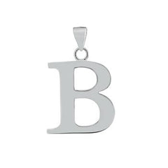 Sterling Silver Polish Initial B Pendant