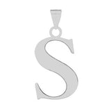 Sterling Silver Polished Initial S Pendant