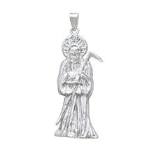 Load image into Gallery viewer, Sterling Silver Santa Muerte Pendant