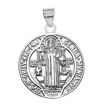 Load image into Gallery viewer, Sterling Silver Saint Benedict Medal Pendant