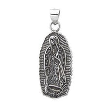 Load image into Gallery viewer, Sterling Silver Oxidized Lady Of Guadalupe Medal Pendant