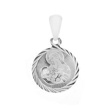 Load image into Gallery viewer, Sterling Silver Virgin Mary And Child D/C Medal Pendant