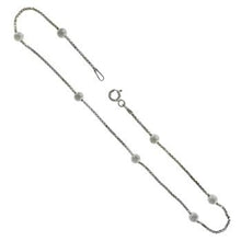 Load image into Gallery viewer, Sterling Silver DC Box Chain Bead Anklet
