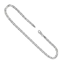 Load image into Gallery viewer, Italian Sterling Silver Flat D/C Valentin Anklet