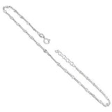 Italian Sterling Silver 3mm Curb Anklet