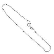 Load image into Gallery viewer, Italian Sterling Silver Rolo Alternate D/C Beads Anklet