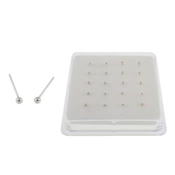 Sterling Silver Ball Nose Stud Straight End
