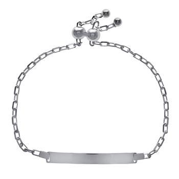 Sterling Silver Anchor DC Chain ID Bracelet