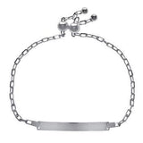 Sterling Silver Anchor DC Chain ID Bracelet