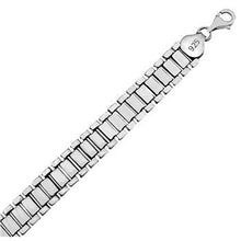 Load image into Gallery viewer, Sterling Silver Rhodium Plated Watch Band Bracelet
