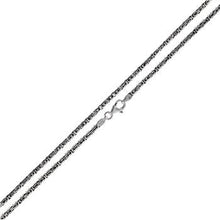 Load image into Gallery viewer, Sterling Silver Oxidized Byzantine 2.8mm Necklace