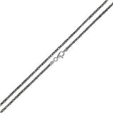 Sterling Silver Oxidized Byzantine 2.8mm Necklace