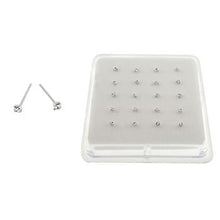 Load image into Gallery viewer, Sterling Silver Claw Clear Crystal Nose Stud Straight End
