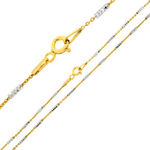 Load image into Gallery viewer, Sterling Silver Bi-Color Diamond Cut Tube Brite Chain