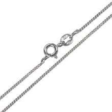 Load image into Gallery viewer, Italian Sterling Silver Rhodium Plated Curb Chain 030-1 MM with Spring Clasp Closure